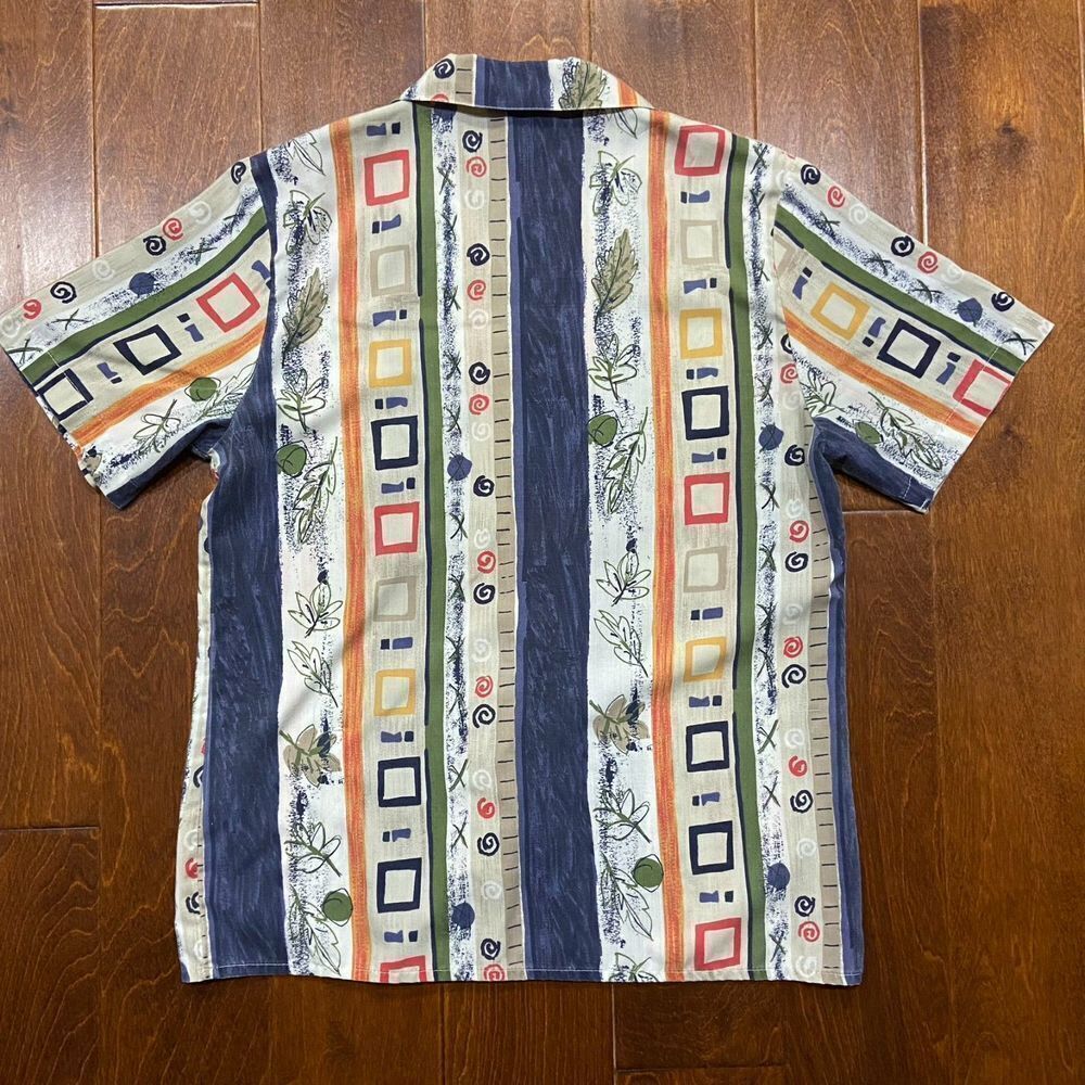 Cricket Lane Vintage Abstract Color Block Multicolored Shirt Cotton Women's 16 - Picture 5 of 8